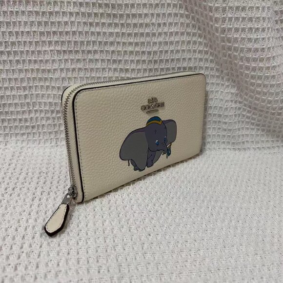 NEW Disney X Coach Medium Zip Around Wallet With Dumbo - Picture 3 of 10